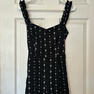 Black and White Patterned Jumpsuit